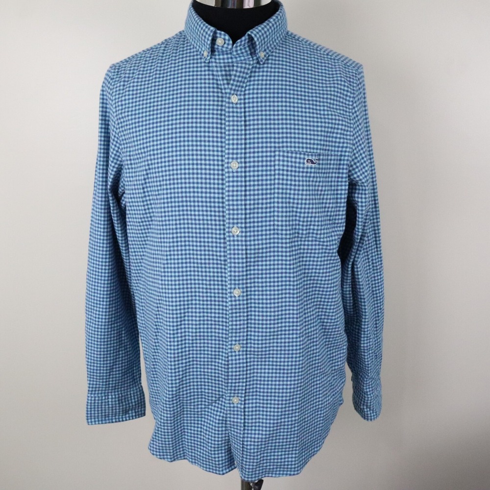 Vineyard Vines‎ Flannel Shirt Mens Medium Slim Fit Tucker Button Long Sleeve NWT